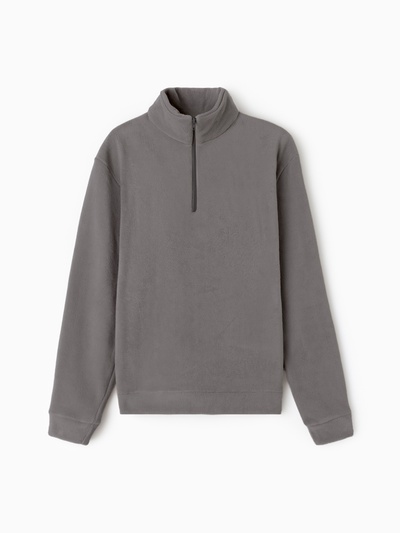Джемпер флисовый мужской MINAKU: Fleece Soft, размер 48, графитовый