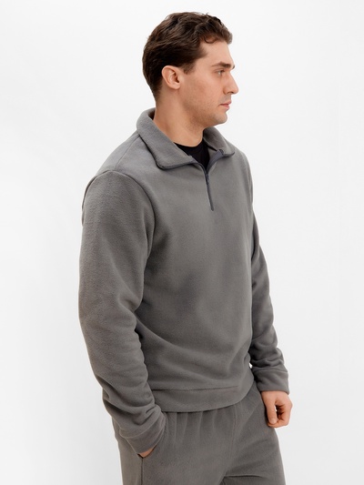 Джемпер флисовый мужской MINAKU: Fleece Soft, размер 50, графитовый