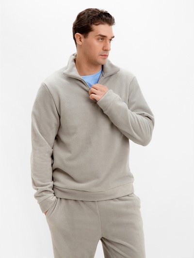 Джемпер флисовый мужской MINAKU: Fleece Soft, размер 44, серый