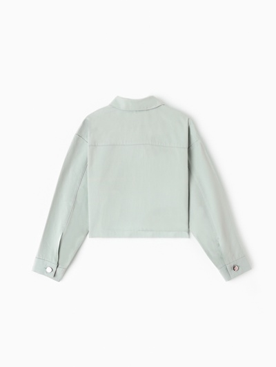 Рубашка для девочки MINAKU: Jeans collection, серо-голубая, рост 128 см
