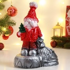 Копилка для денег «Дед Мороз с мешком», гипс, красная, 25.5 см - Фото 1