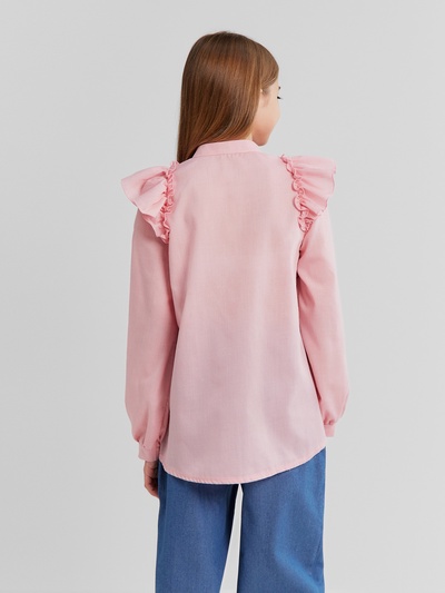 Блузка для девочки MINAKU: Cotton collection, розовая, рост 152 см