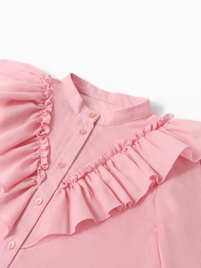 Блузка для девочки MINAKU: Cotton collection, розовая, рост 152 см