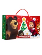 Сладкий новогодний подарок «Маша и Медведь», детский, 750 г - Фото 2