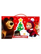 Сладкий новогодний подарок «Маша и Медведь», детский, 750 г - Фото 3