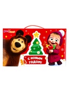 Сладкий новогодний подарок «Маша и Медведь», детский, 750 г - Фото 4
