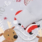 Новый год. Пижама детская (лонгслив/брюки), цвет серый/красный, рост 104 см - фото 26962083