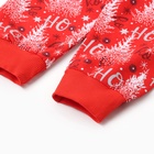 Новый год. Пижама детская (лонгслив/брюки), цвет серый/красный, рост 116 см - фото 26962095