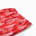 Новый год. Пижама детская (лонгслив/брюки), цвет серый/красный, рост 122 см - фото 26962099