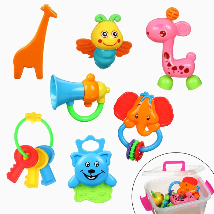 Погремушки в контейнере Крошка Я, 7 шт. - Фото 1