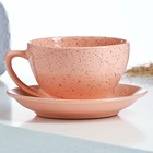 Чайная пара "Элегант" 0,25л / 11х6,5см + блюдце 15см, фламинго - фото 26215976