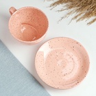 Чайная пара "Элегант" 0,25л / 11х6,5см + блюдце 15см, фламинго - фото 26215978