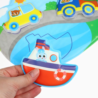 Игрушки резиновые для купания Крошка Я «Машинки», пазл, развивающие игрушки
