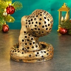 Копилка (сувенир) "Змея с монетами" 16х15х17см, бронза - фото 26655037