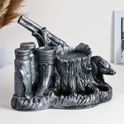 Подставка для бутылки «Охота», 33×23×26 см, гипс под серебро - Фото 3