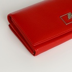 Кошелёк женский на магнитах с фермуаром, цвет красный - фото 26395673