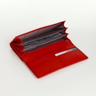 Кошелёк женский на магнитах с фермуаром, цвет красный - фото 26395675