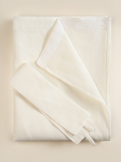 Комплект штор для кухни SL HOME Facile, 140×180 см - 2 шт., подхваты 2 шт., лён 100%,210 г/м²