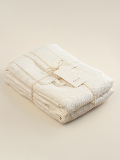Комплект штор для кухни SL HOME Facile, 140×180 см - 2 шт., подхваты 2 шт., лён 100%,210 г/м²