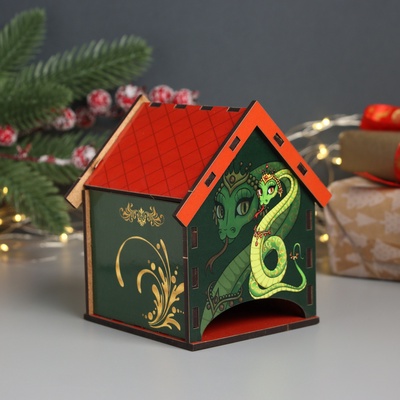 Чайный домик «Змея. С НГ», 10.5×9.5×12 см