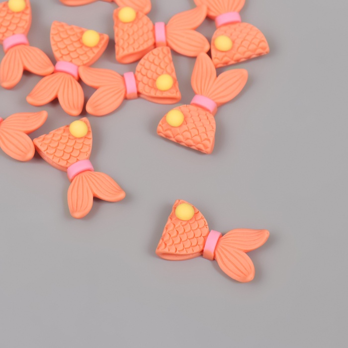 Декор для творчества пластик «Оранжевый хвост русалки», набор 12 шт., 2.3×1.4 см