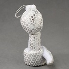 Мягкая игрушка «Змея», с пайетками, на подвесе, 13 см, цвет серебро - Фото 5