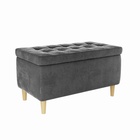 Пуф «Чарли 2», 760×430×400 мм, велюр, цвет графит - Фото 1