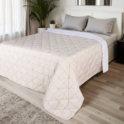 Покрывало евро макси LoveLife Cage: beige, 240×210±5 см, микрофайбер