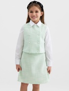 Жилетка для девочки, MINAKU :Party Dress, зелёная, рост 122 см - Фото 6