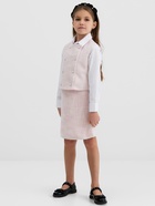Жилетка для девочки, MINAKU :Party Dress, розовая, рост 158 см - Фото 8