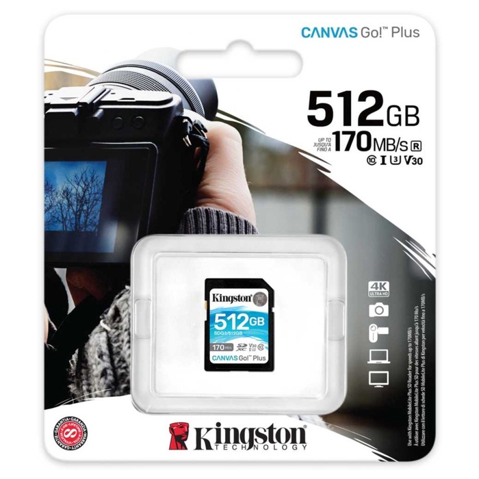 Карта памяти SDXC 512GB Kingston SDG3/512GB Canvas Go! Plus w/o adapter - фото 51685081