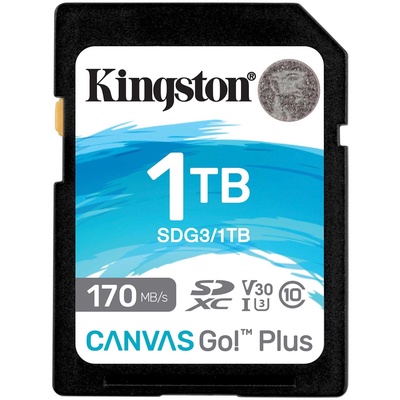 Карта памяти SDXC Kingston SDG3/1TB, 1 TB, Canvas Go! Plus w/o