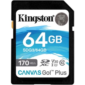 Карта памяти SDXC 64GB Kingston SDG3/64GB Canvas Go! Plus w/o adapter