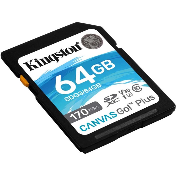 Карта памяти SDXC 64GB Kingston SDG3/64GB Canvas Go! Plus w/o adapter - фото 51685092