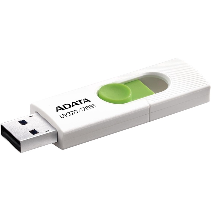 Флешка A-Data 128GB UV320 AUV320-128G-RWHGN USB3.2 белый/зеленый - фото 51686400