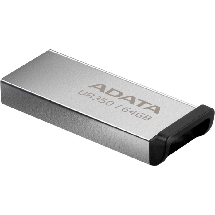 Флешка A-Data 64GB UR350 UR350-64G-RSR/BK USB3.2 серебристый/черный - фото 51685111