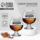 Бокалы для коньяка «Никогда не сдавайся», 265 мл, 2 шт. - Фото 1