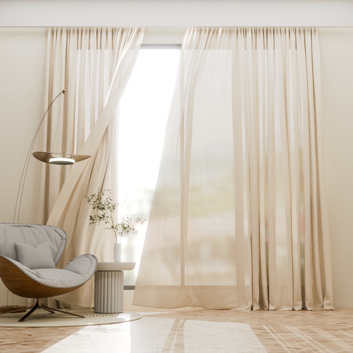 Штора SL HOME Facile, 140×270 см, лён 100%, 210 г/м² - Фото 1