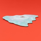 Блюдо новогоднее сервировочное Доляна «Ёлочка. Дед мороз с подарками», 24.5×24.7×2 см, стекло - Фото 3