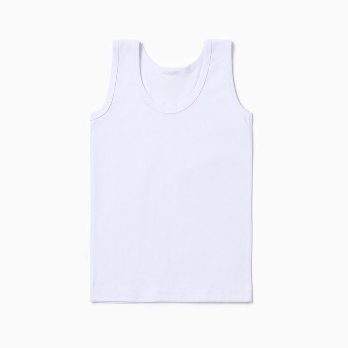 Майка для мальчика 7141/7142, цвет белый, р-р 34 - Фото 1