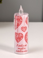 Светодиодная свеча, ночник LED RISALUX «Кружева», 3×LR1130, 3.8×3.8×12 см - Фото 5