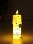 Светодиодная свеча, ночник LED RISALUX «Ты прекрасна», 3×LR1130, 3.8×3.8×12 см - Фото 7
