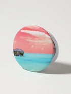 Зеркало складное «Пляж», d=7.5 см, с увеличением х2, розовое/бирюзовое - Фото 2