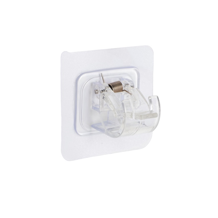 Держатель с зажимом с клейкой поверхностью ТУНДРА, прозрачный, набор 4 шт. - Фото 1