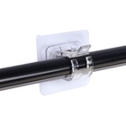 Держатель с зажимом с клейкой поверхностью ТУНДРА, прозрачный, набор 4 шт. - Фото 7