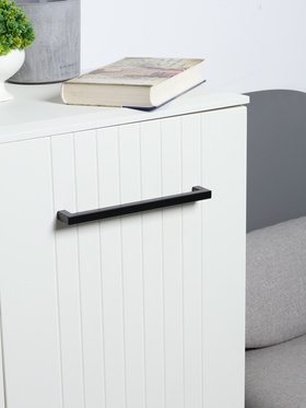 Ручка-скоба CAPPIO SQUARE RSC008, нержавеющая сталь, м/о 224 мм, цвет черный