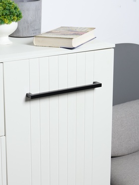 Ручка-скоба CAPPIO SQUARE RSC008, нержавеющая сталь, м/о 256 мм, цвет черный