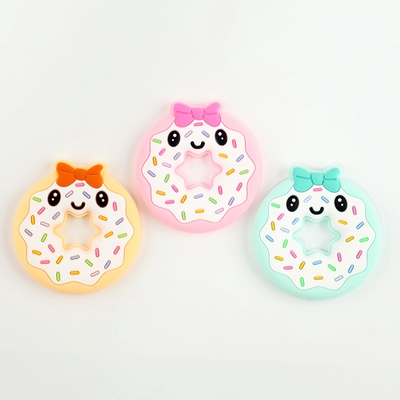 Прорезыватель силиконовый для зубов «Пончик», от 0 мес., бежевый