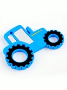 Прорезыватель силиконовый для зубов «Трактор», от 0 мес., синий - Фото 3