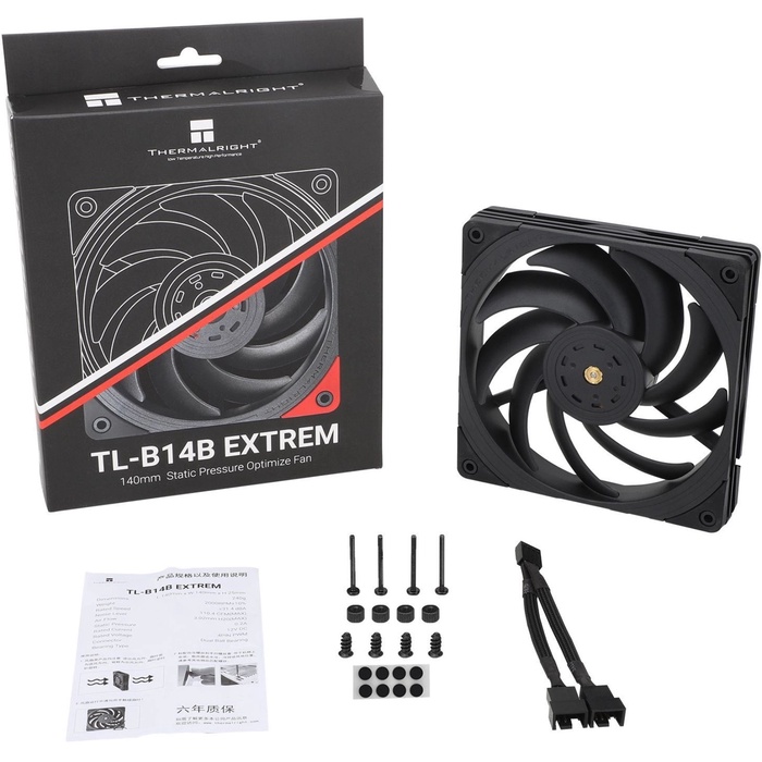 Вентилятор Thermalright TL-B14B Extreme черный 4-pin 31.4dB 240gr Ret (TL-B14B-EX) - фото 51685866